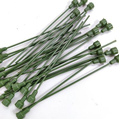 China Environmental Protection Green Rose Flower Stems Plastic Diy Preserved Plants Green Rose Stem Artificial Flowers for sale