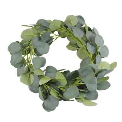 China Artificial Eucalyptus Plastic Wedding Garland Wreath Leaves Green Plants Stage Leaf Decoration 200cm for sale