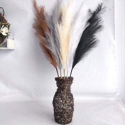 China Fake Pampas Grass Flowers Real Touch Artificial Natural Touch Wedding Amazon Decoration Fake Silk Artificial Pampas Grass for sale