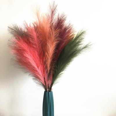 China BF-AP08 Home Decor Faux Wedding Party Shop Fluffy Pampas Grass Large Colorful Artificial Pampas Grass For Flower Wall for sale