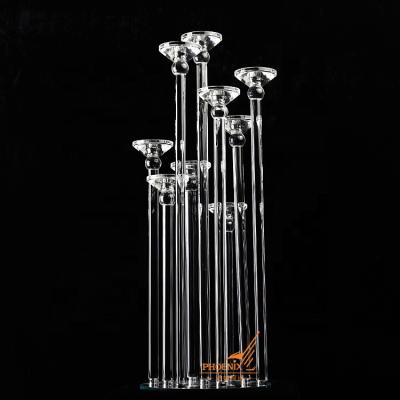 China 9am Modern Hot Sale Elegant Crystal Candelabra Crystal Candelabra On Sale For Party for sale