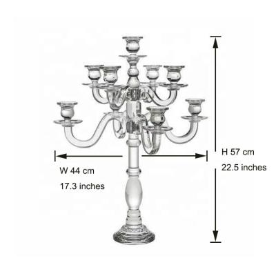 China Modern Romantic 9am Wedding Dinner Decor Wedding Crystal Candelabra Cneterpieces Table Top Decorations Wholesale for sale