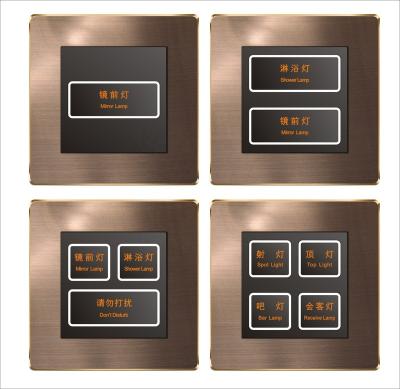 China Touch Screen Light Wall Switch Hotel Smart Switch Customized Language Logo Apartment Door Plate Switch for sale