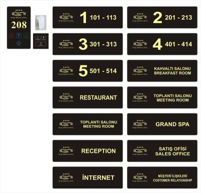 China Modern Electronic Door Plate Touch Doorbell Switch Door Room Number For Residence Apartments Hotel for sale