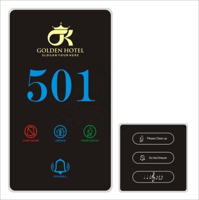 China Touch Screen DND/Light Wall Switch Hotel Smart Touch Switch Hotel Door Plate DND Switch Room Number Door Plate for sale