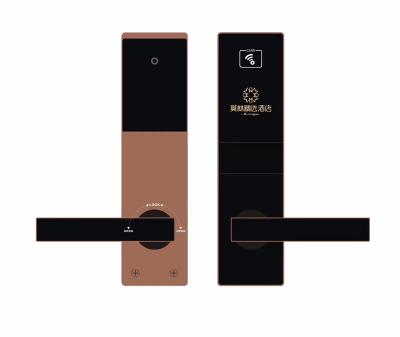 China High Quality Zinc Alloy Glass RFID Card M1 Card Door Hotel +Tempered Smart Lock for sale