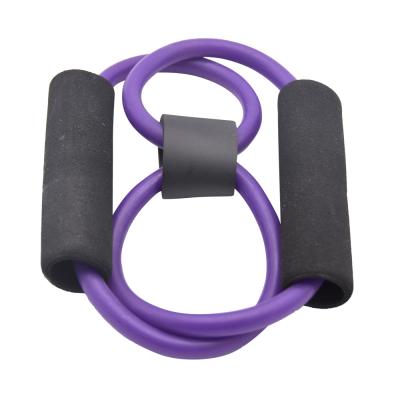 China TPR Yoga Fitness Resistance Chest Expander Rope Elastic Band Figure 8 Word Rubber Pull Rope for sale