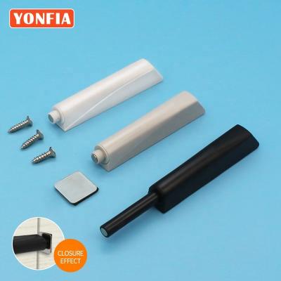 China Modern YONFIA 9034 Plastic Magnetic Sideboard Door Catch Stop Push To Open Hidden Cabinet Handle Soft Closer Cabinet Door for sale