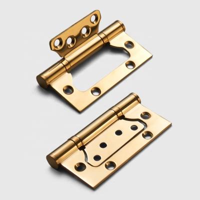 China YONFIA Modern RTS 4 Inch 304 Stainless Steel Flat Pin Door Hinge 201 Butterfly Door Hinge Ball Bearing With Crown Head For Wood Door for sale