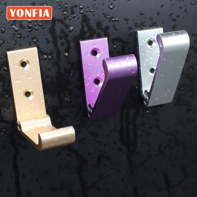 China Modern YONFIA 9039 Aluminum Long Robe Cloth Coat Hanger Wall Hook Towel Hook For Bathroom Robe Hook Hanger For Kitchen Wardrobe Hardware for sale