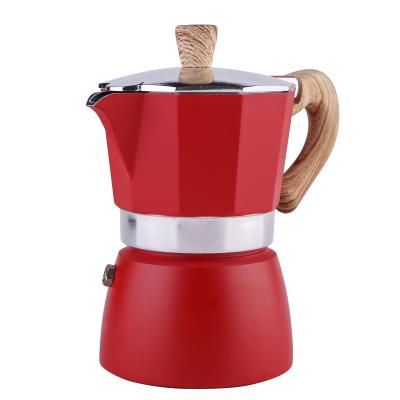 China 150Ml 300Ml Mocha Pot Stove Stove Original Italy Moka Pot Sustainable Coffee Maker Aluminum Foil for sale