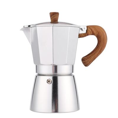 China Sustainable Moka Pots Cheap 6 Cup Classic Italian Style Stainess Steel Pot Makes Delicious Moka Pot Quick Induction for sale