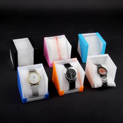 China Mixed Recyclables Color Plastic Gift Jewelry Watch Display Box for sale