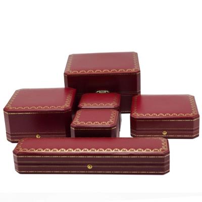 China China Supplier PU Leather Recyclable Jewelry Packaging Box Simple Pattern Jewelry Storage Box for sale