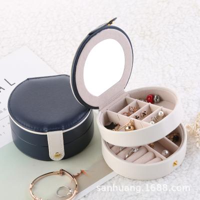 China Recyclable Leatherette Organizer Necklace Earring Ring Box Jewelry Collection Box for sale