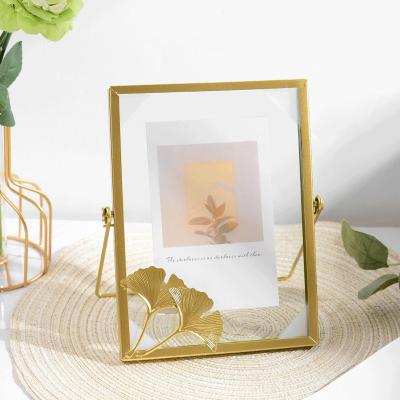 China Wholesale Home Decor Metal Photo Frame Picture Frame Wall Metal Wedding Office Floating Gold Floating Glass Decoration for sale