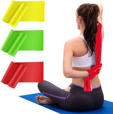 China Polyester + Latex Yarn Exercise Bands For Physiotherapy Yoga Pilates Rehabilitation And Home Workout Non-latex Elastic Bands for sale