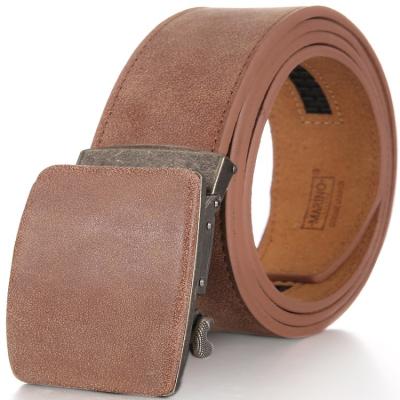 China Two-Layer Cowhide Luxury Design High Quality Custom Printed Logo Brown Famous Brand Custom 100% Genuine Leather Men's Belts Only for sale