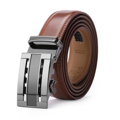 China Cowhide Fashion Casual High Quality Men's Belt Convenient Automatic Buckle Design Genuine Leather Belt for sale