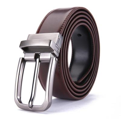 China Two-layer cowhide stainless steel belt buckle back support 100%Suede padded belt lining and steel rotating buckle for sale