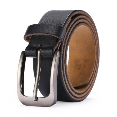 China Two-Layer Whip Men's Business Belt Turning Pin Buckle Leisure Double Sided Men Whip Genuine Leather Belts for sale