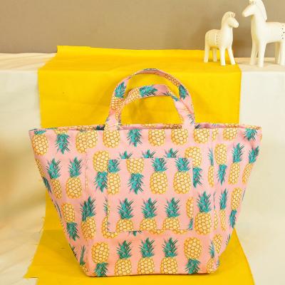 China XL Large Capacity Shoulder Tote Bags Sublimation Tote Bags Polyester Pineapple Beach Waterproof Oversized Waterproof Bag for sale