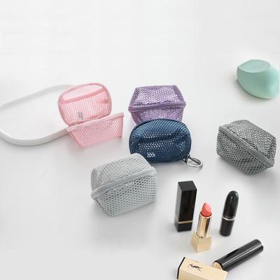 China Portable Breathable Small Mesh Storage Pouch Bags for Cosmetics Makeup for sale