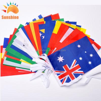 China Hanging String Flag Set Country Flags String Flag Set For Decoration for sale