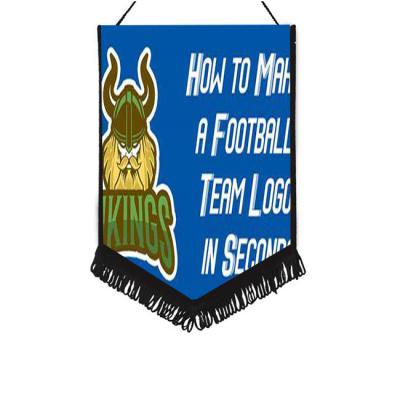 China Custom FANION Logo Printed Flag Pennants Pennant With Felt For Football Teams for sale