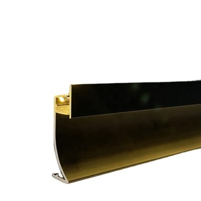 China Modern Aluminum Skirting Board With Light Free Sample Decorative Wall Skirting Elegance Aluminum Skirting Line Lighting Skirting Board for sale