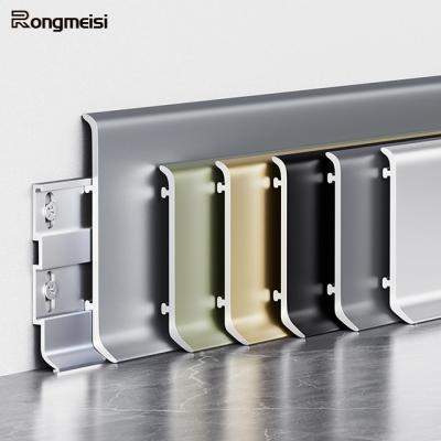 China Modern Multicolor Aluminum Trim Skirting Board Waterproof And Insect Repellant Aluminum Wall Skirting Line Aluminum Profile for sale