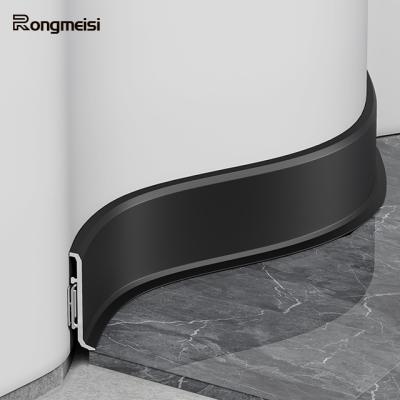 China Modern Design Aluminum Skirting Panel 40mm 60mm Wall Protector Floor Magnetic Decorative Accessories 80mm Modern Design Skirting Board for sale