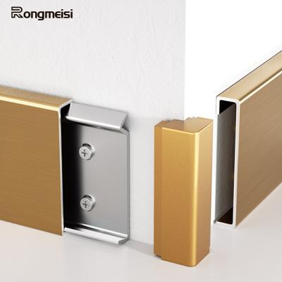 China Modern Stainless Steel Skirting Board For Wall Flooring Accessories And Decorative Aluminum Skirting Wall Protector Aluminum Skirting for sale