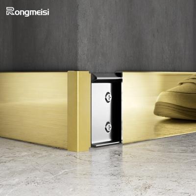 China Modern stainless steel edging board for wall aluminum edging profiles shade line edging aluminum for drywall baseboard for sale