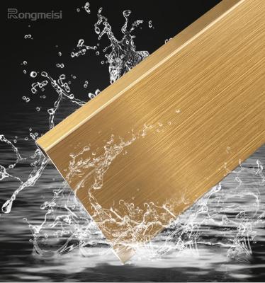 China Modern floor trim stainless steel prolink metal tile trim for skirting alunimunm wood floor edging trims decorative thresholds for sale