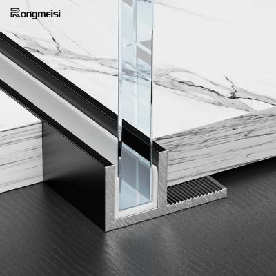 China Modern Tile Trim For Floor Glass Aluminum Edging Trims Decorative Thresholds Tile Profile Stainless Steel Aluminum Tile Trim for sale