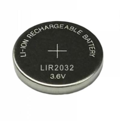 China Toys Tray Package Rechargeable Li-ion Button Battery 3.6v 40mah Lir2032 Coin Cell for sale