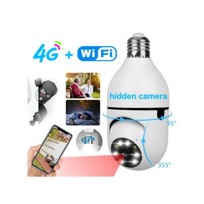 China Human Motion Tracking HD 3MP CCTV Security Motion Detection Alarm Video Recorder Mini Dual Light Two Way Wifi 4G PTZ Bulb Hidden Camera for sale