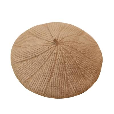 China New COMMON wool beret for women solid color fashionable thick girls Korean version beret hat for sale