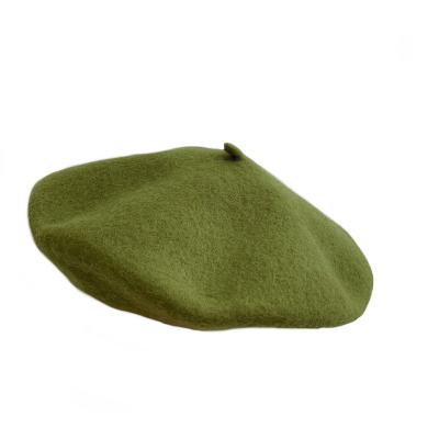 China Common Good Quality Wool Beret For Women Solid Color Girls Basic Fashion Thick Hat for sale