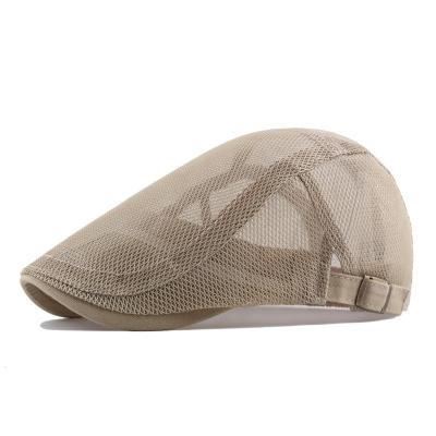 China Newsboy Hard Mesh Beret Caps Vintage Classic Plain Brim British COMMON Men's Beret Net Brim for sale