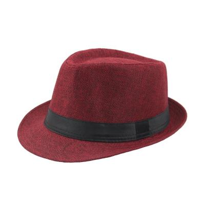 China Character Men's Customized Logo Accepted Summer Sun Fedora Hat for sale