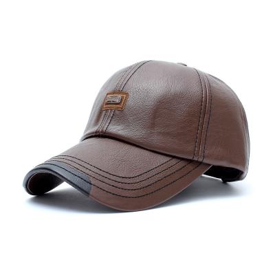 China 2022 Custom COMMON PU Leather Baseball Caps Baseball Trucker Hat for sale