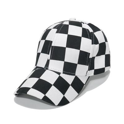 China 2022 bright plaid good quality COMMON printed baseball cap for men and women for sale