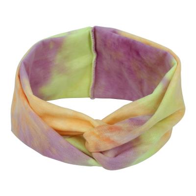 China New European and American style version stretch sports hair bohemian bohemian band for women cross tie dye polyester headband for sale