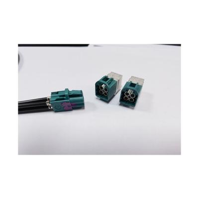 China Automotive Right Angle Type Mini Fakra Connector Hfm 4 Pin Connector For Sensor Device Connector for sale