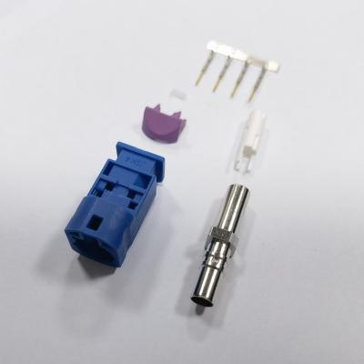 China 4 Pins Automotive HSD LVDS Connector Signal Blue 5005 Code A Male Automotive Standard For Dacar 535 Cable 4P E4S10A-1AKX5-C for sale