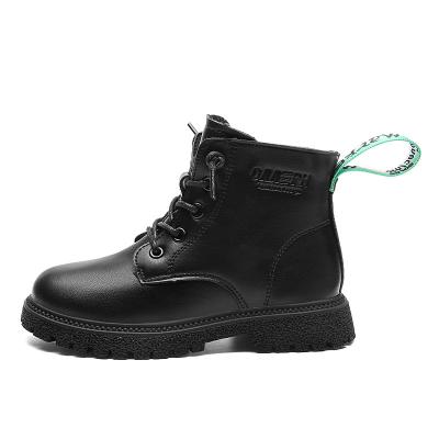 China CUSHIONING children's shoes autumn and winter new children's cotton rejects genuine leather made 2021 Korean fashion boy boots for sale