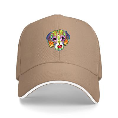 China COMMON Caps Hats Baseball For Men Women Kids Beagle Day of the Dead Sugar Skull Dog winter sun black beach snapback golf yellow fitted for sale