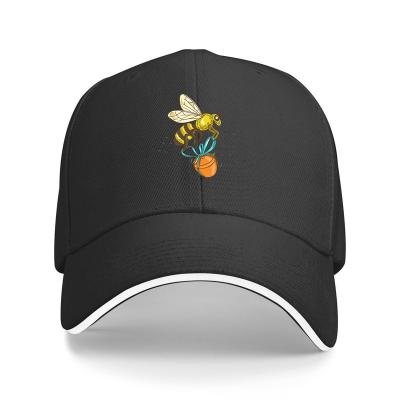 China COMMON Caps Hats Baseball For Men Women Kids Bee Carrying Honey Pot Drawing white fishing costume cat orange 5 panel cool country hi for sale